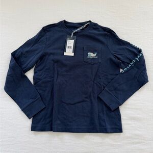 Vineyard Vines Navy Blue Kids Long Sleeve Shirt